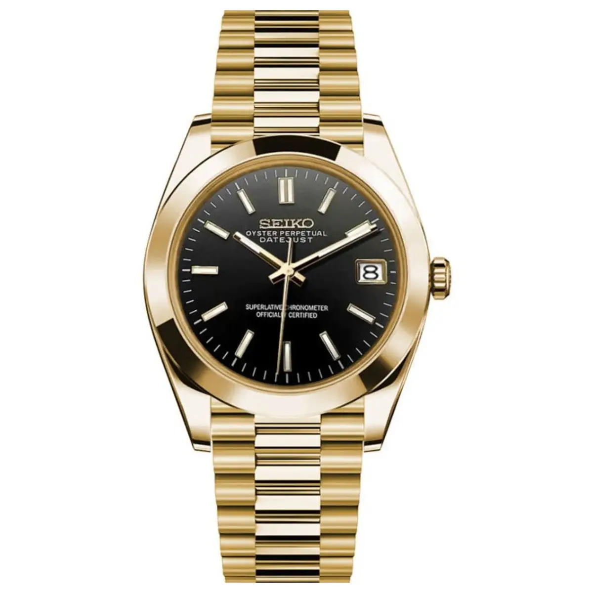 Seiko Mod Uhr CLASSIC MOD - GOLD & SCHWARZ – MedoMods