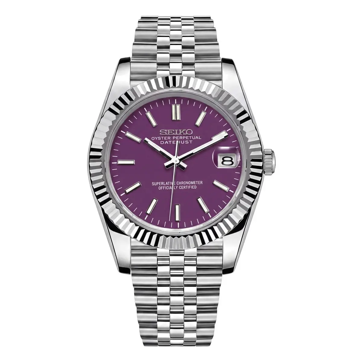 Seiko Mod Uhr DATE MOD CLASSIC AUBERGINE – MedoMods