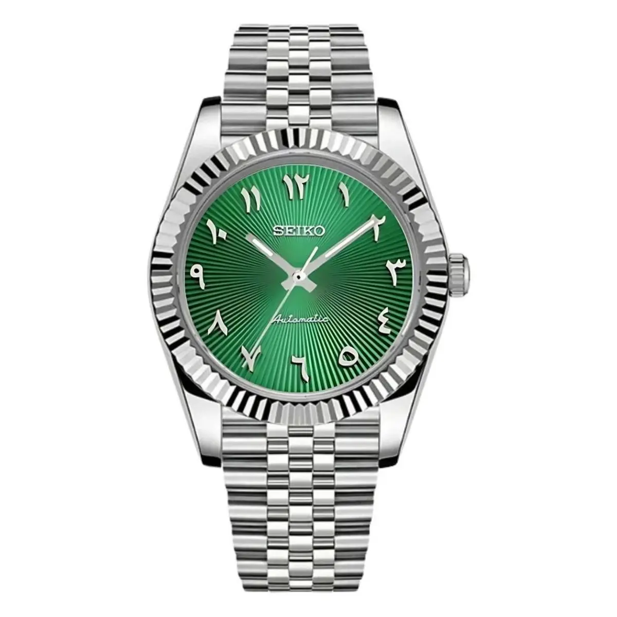 Seiko Mod Uhr DATE MOD CLASSIC MOD – GREEN ARABIC – MedoMods