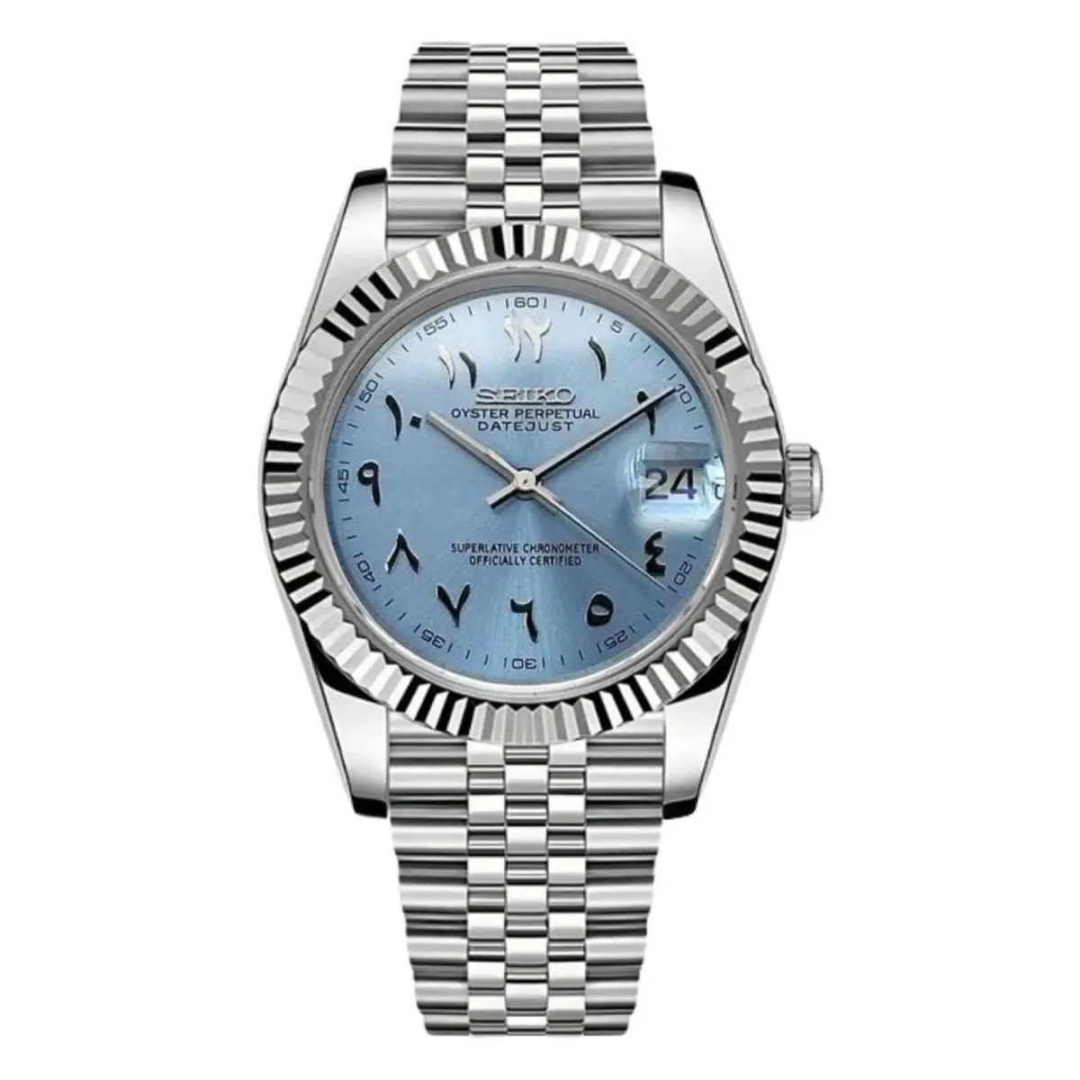 Seiko Mod Uhr DATE MOD CLASSIC MOD – ICE BLUE ARABIC – MedoMods
