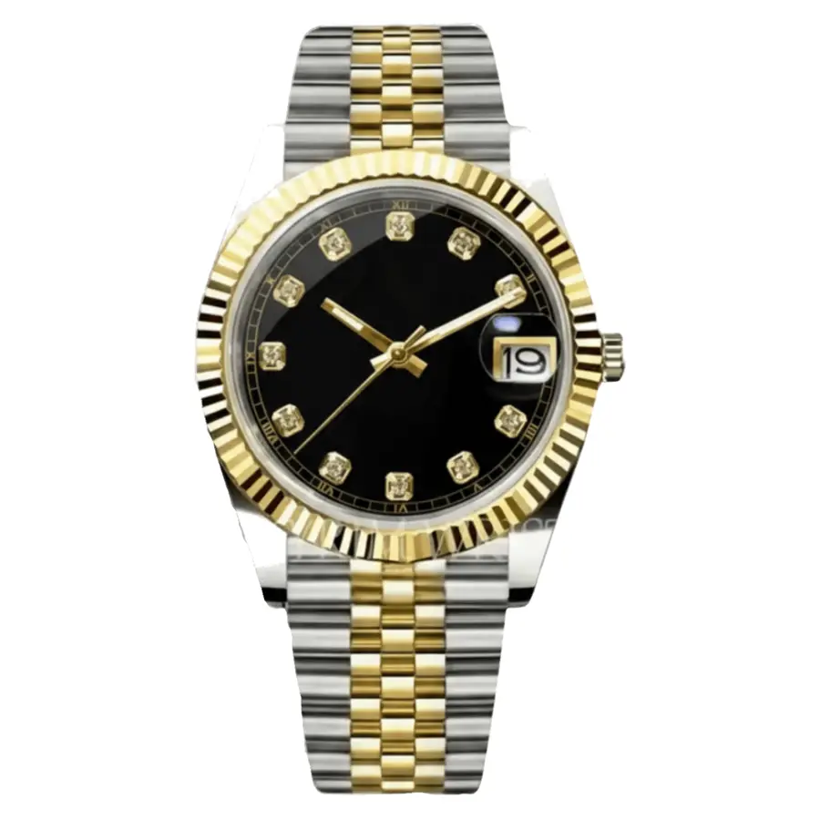 DATE MOD | Goldfarbenes schwarzes Zifferblatt – Automatik