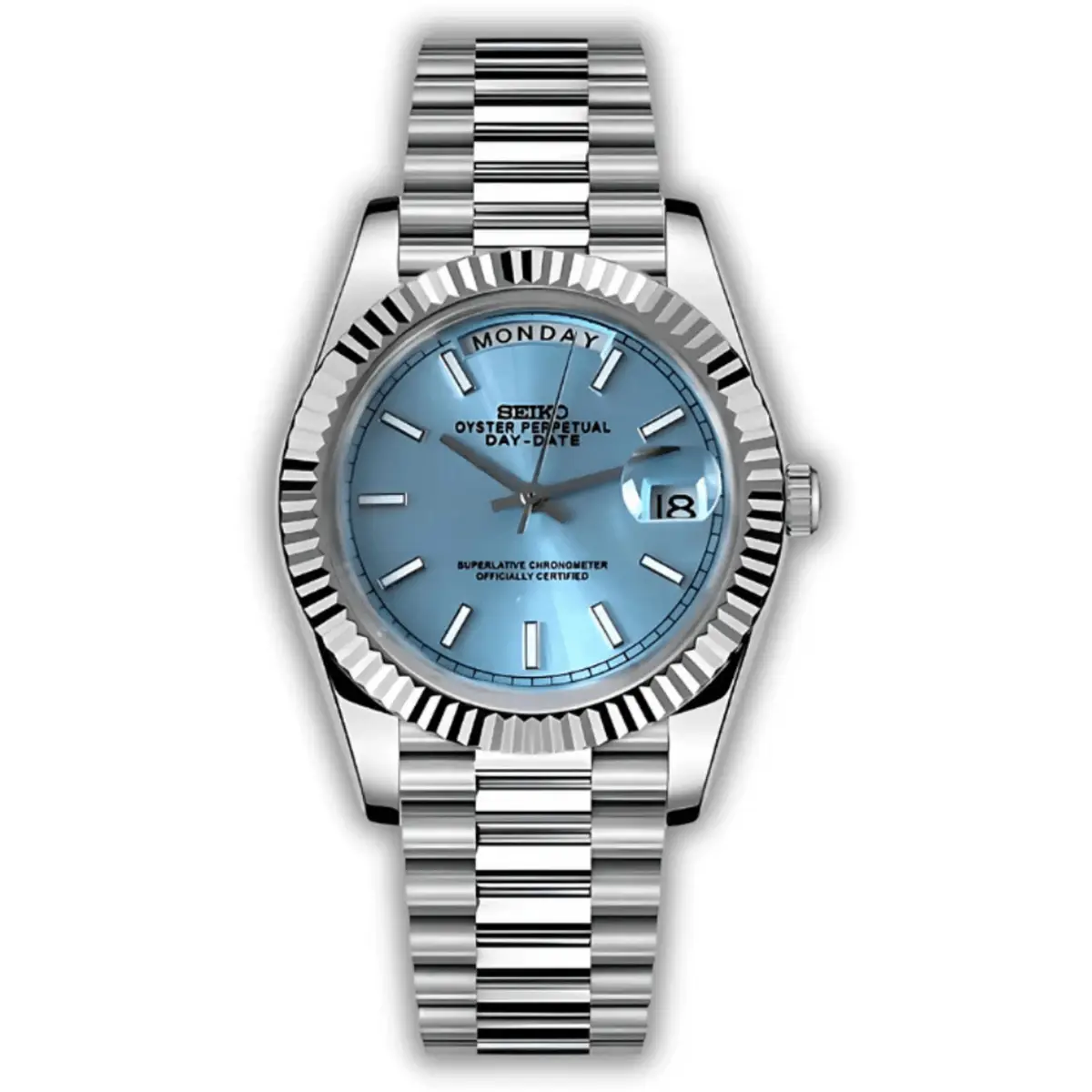 Seiko Mod Uhr DAY MOD – BABYBLAU – MedoMods