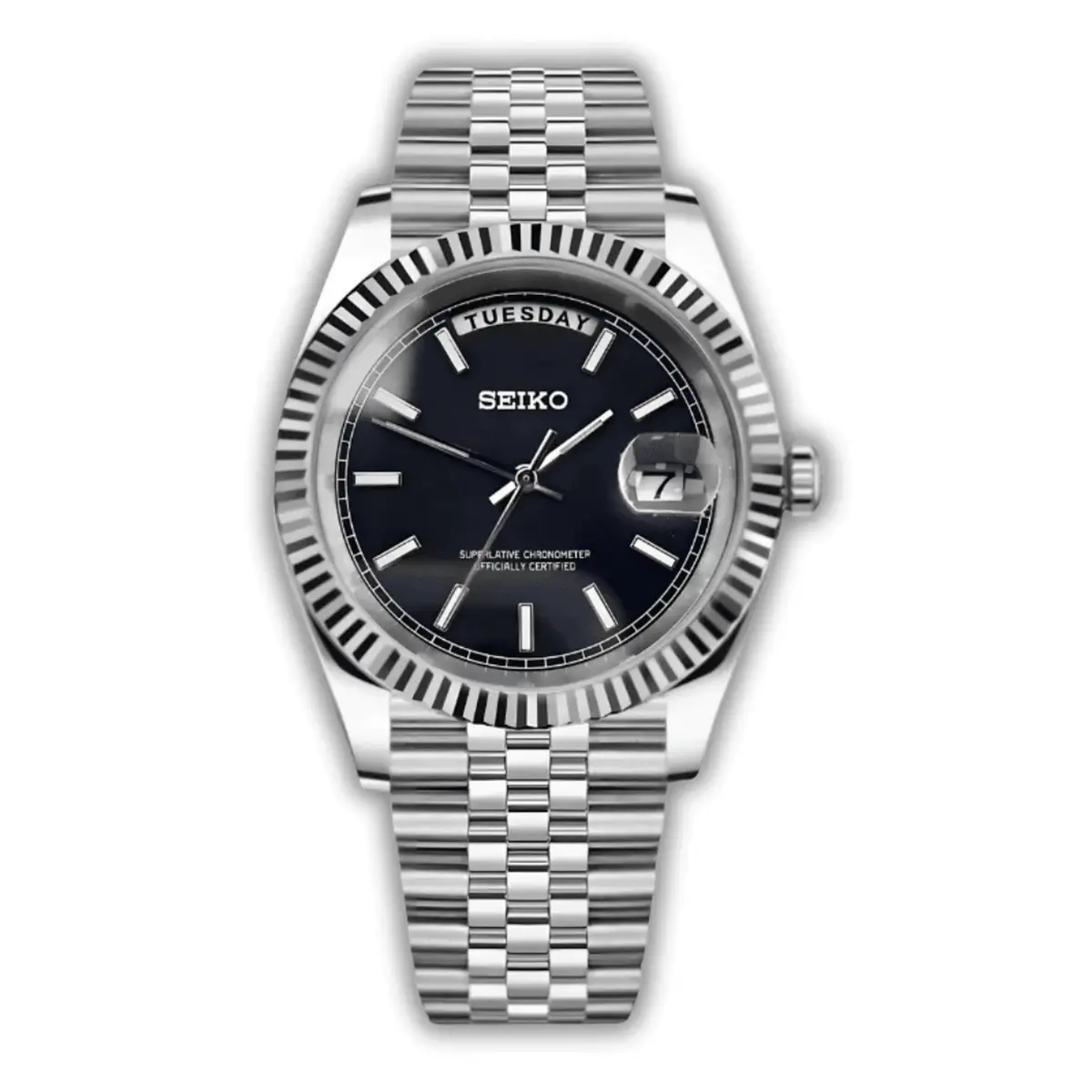 Seiko Mod Uhr DAY MOD – SCHWARZ – MedoMods