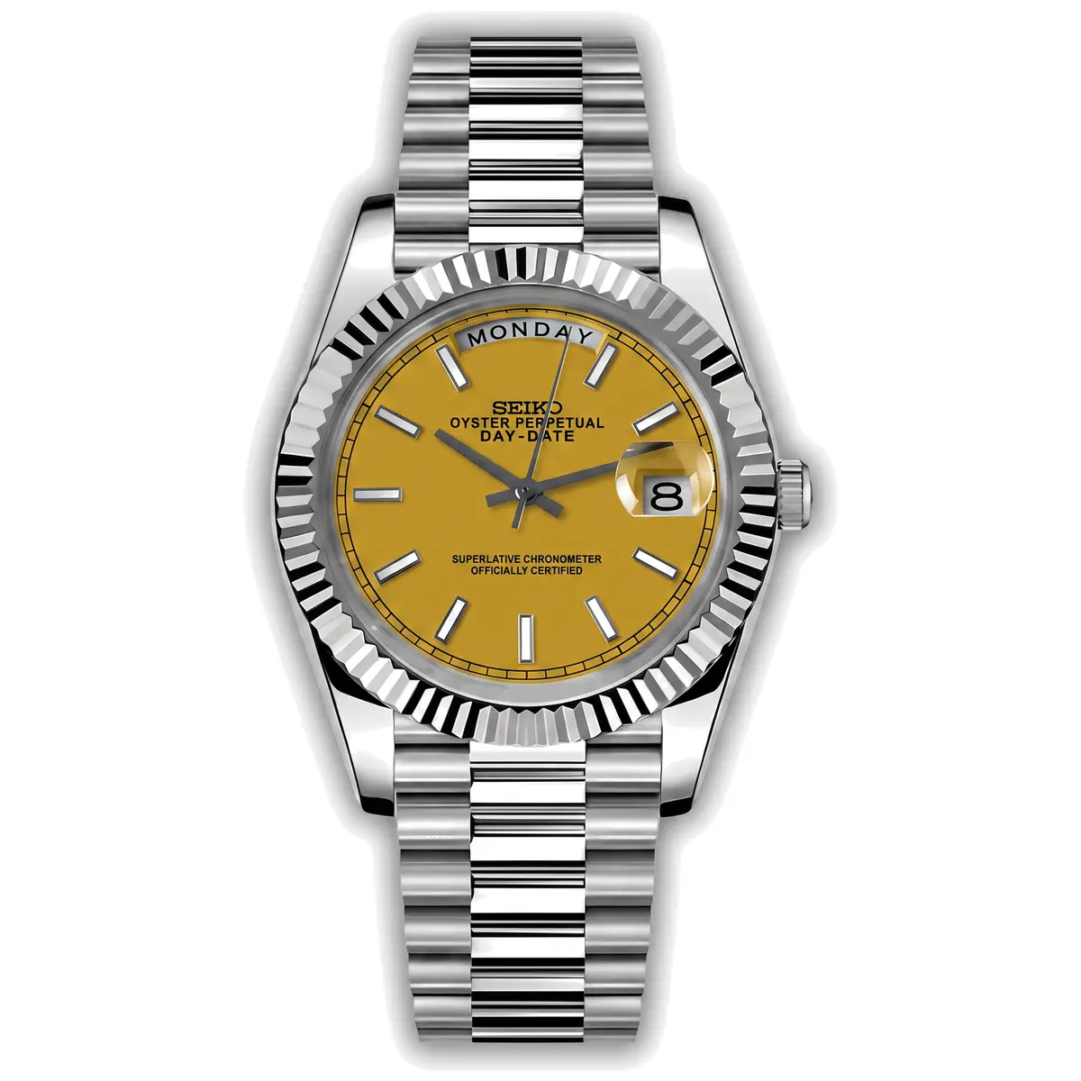 Seiko Mod Uhr DAY MOD – GOLDGELB – MedoMods