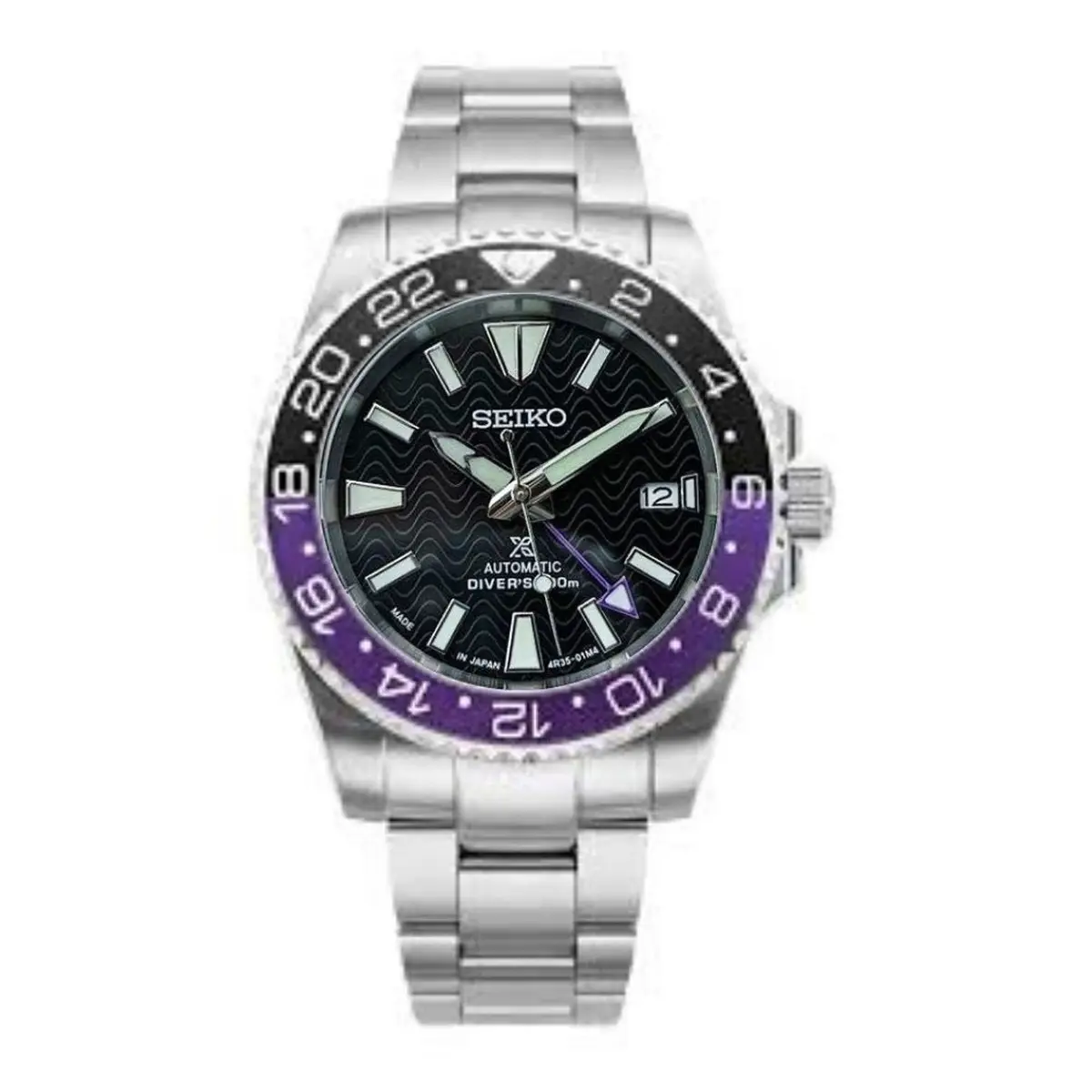 Seiko Mod Uhr GMT MOD – PURPLE JOKER – MedoMods
