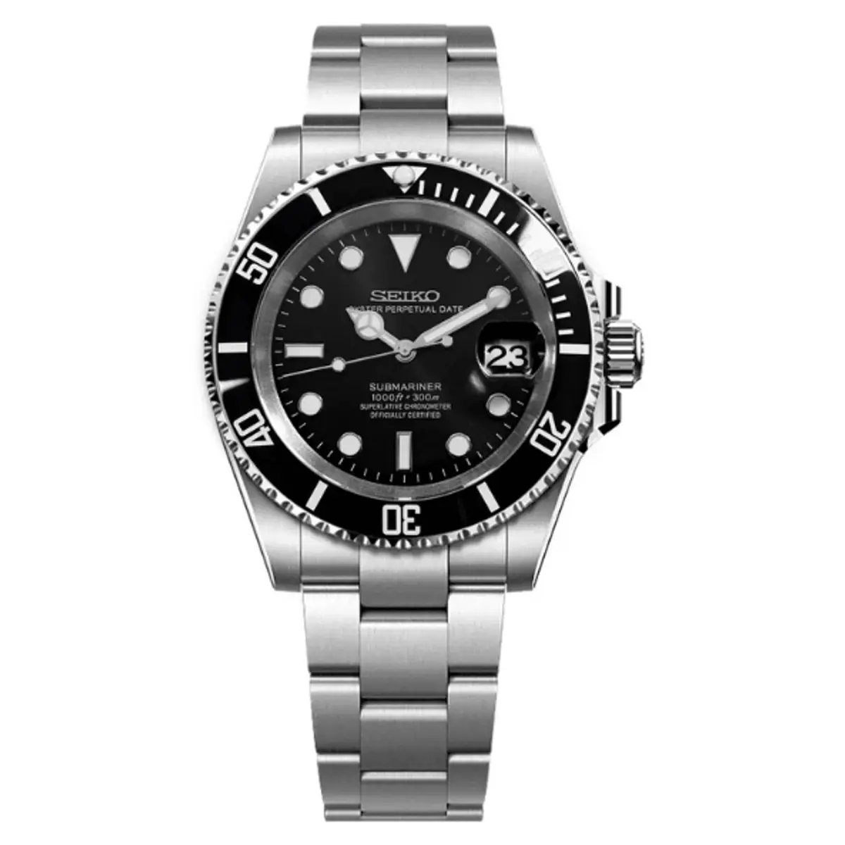 Seiko Mod Uhr MARINER MOD β SCHWARZ β MedoMods