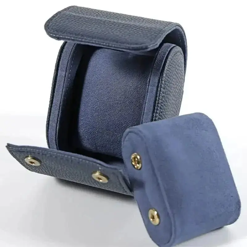 Reiseetui für Lederuhren in Mitternachtsblau – Hochwertige Rolltasche | MedoMods