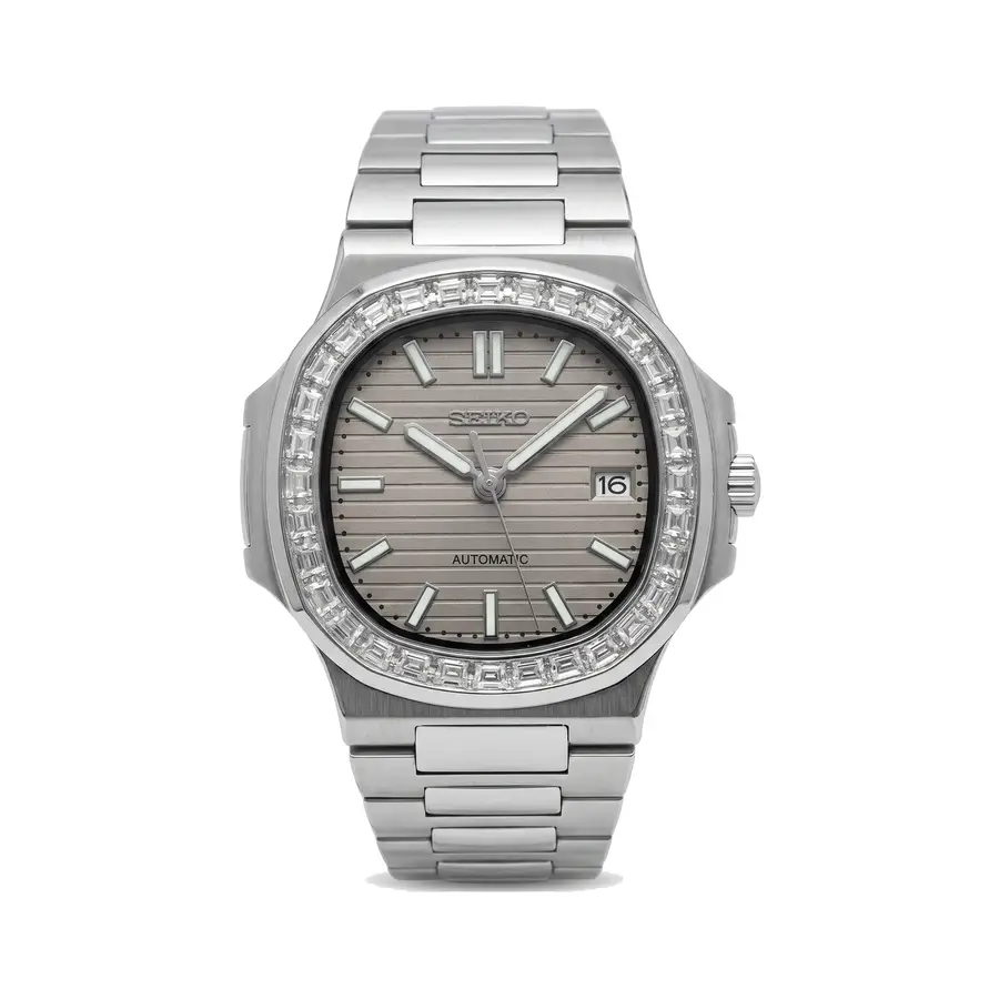 NAUT MOD | Beige (Diamantlünette) – Automatik