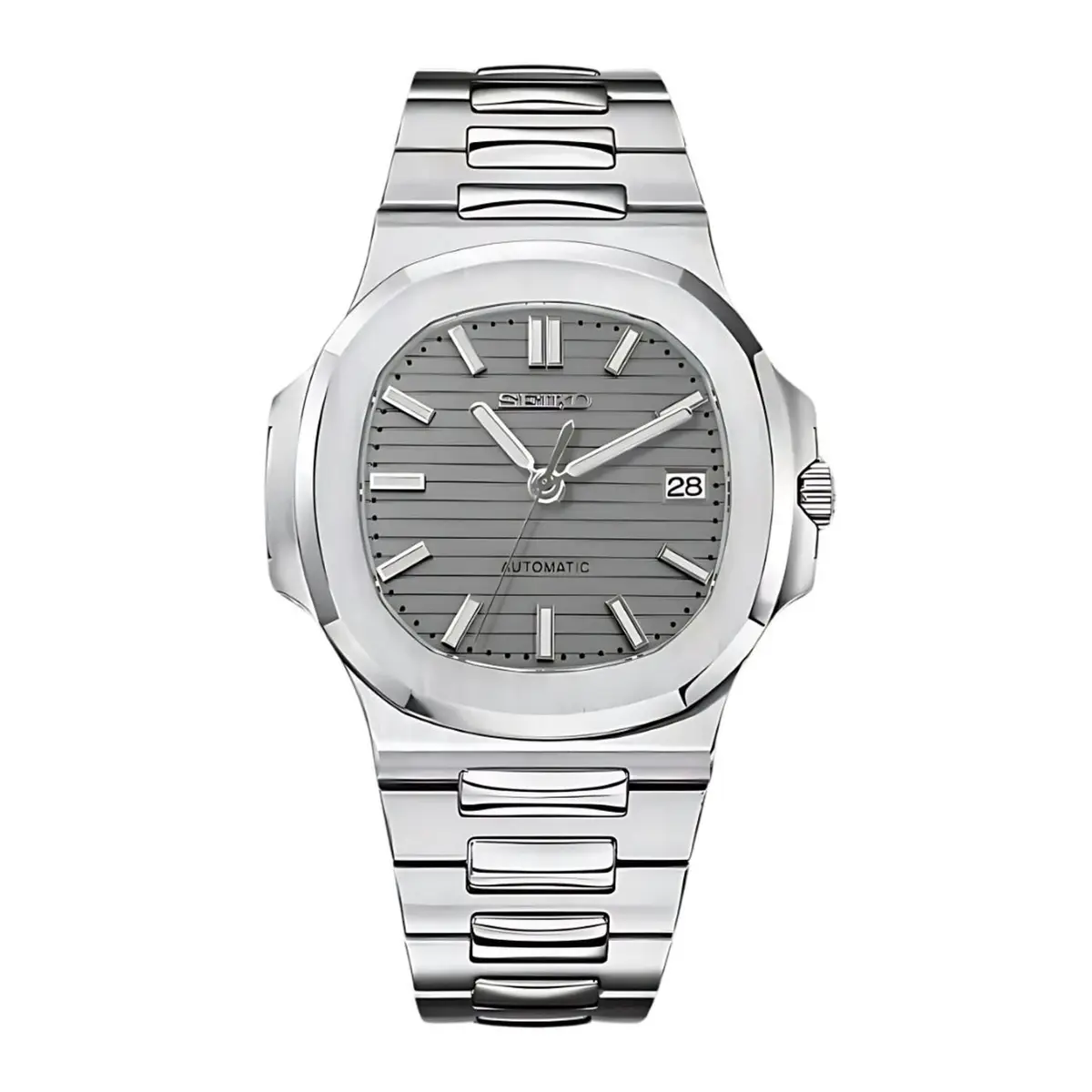 Seiko Mod Uhr NAUT MOD – SILBER – MedoMods