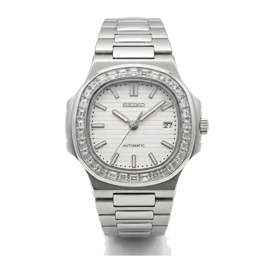 NAUT MOD | Weiß (Diamantlünette) – Automatik