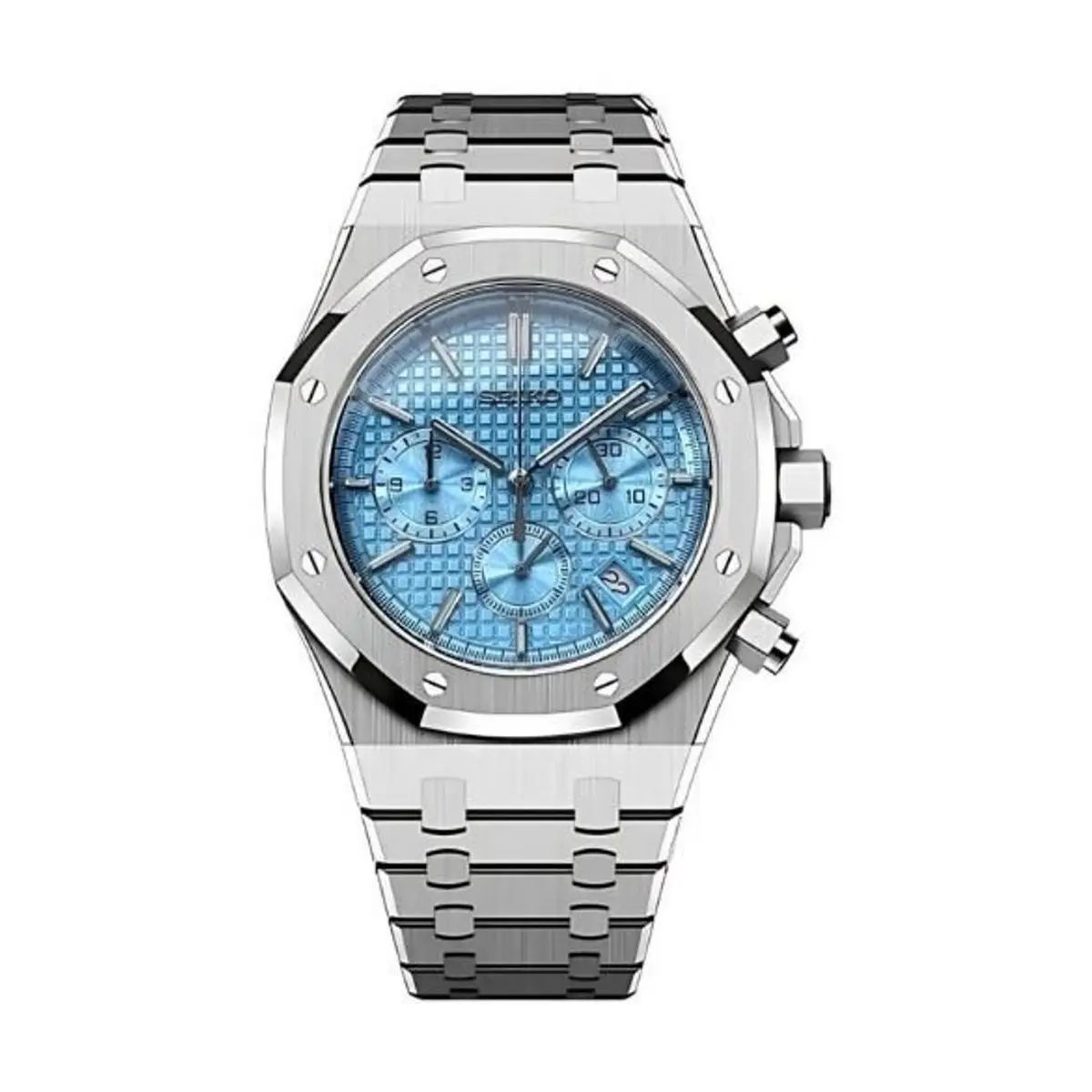 Seiko Mod Uhr OAK MOD CHRONOGRAPH – ICE BLUE – MedoMods