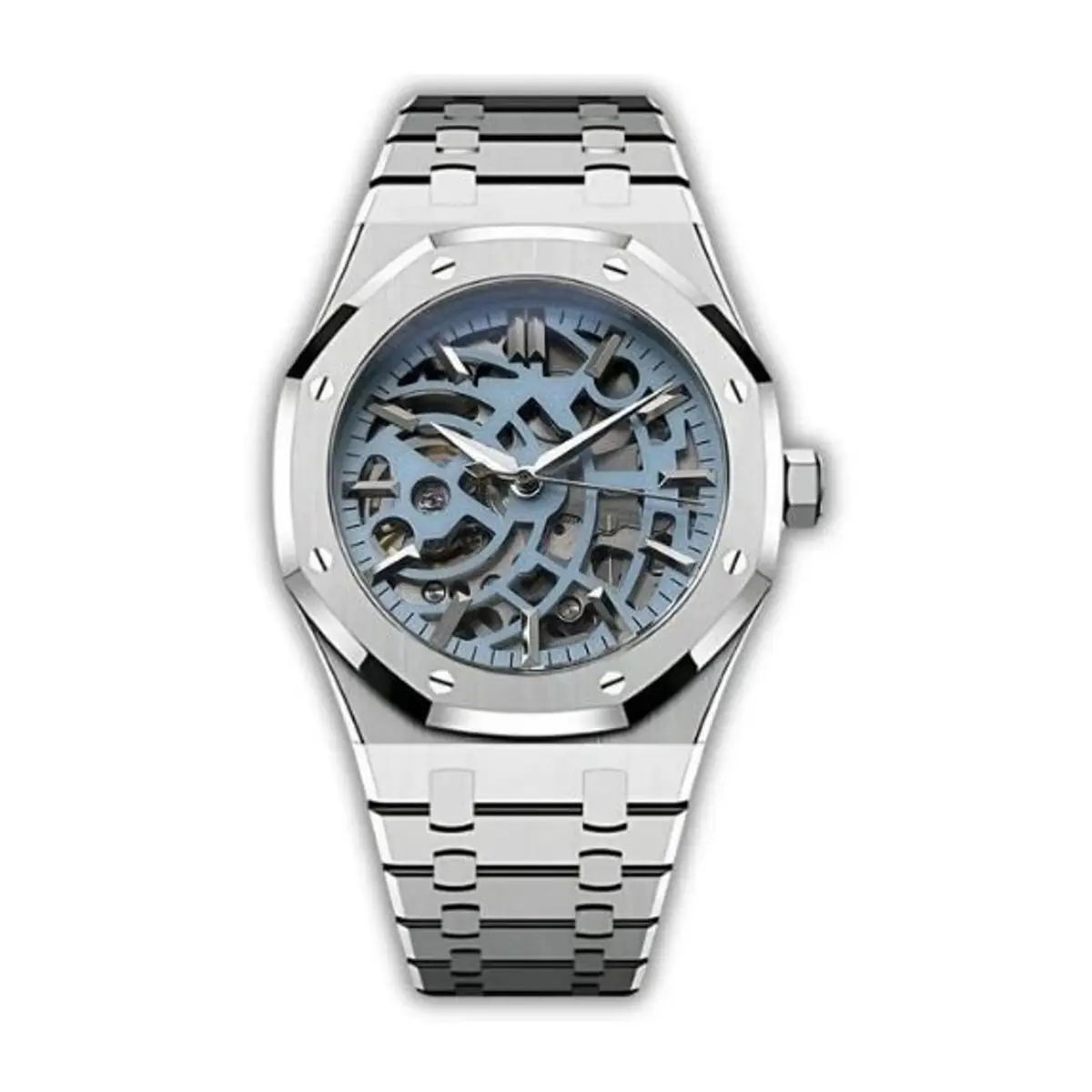Seiko Mod Uhr OAK MOD – SKELETON BABYBLAU – MedoMods