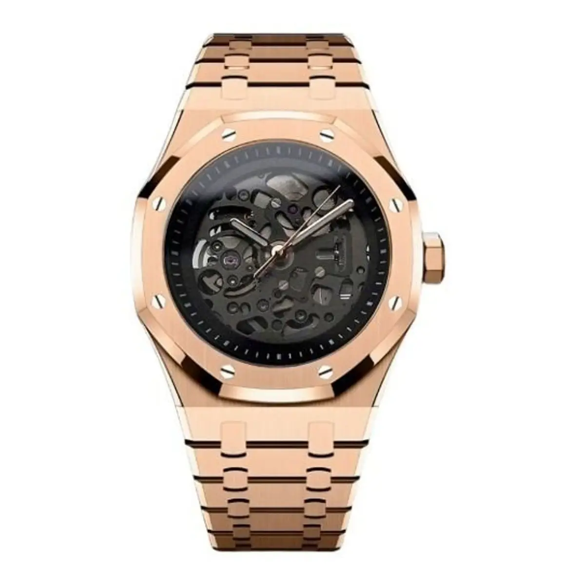 Seiko Mod Uhr OAK MOD – SKELETON ROSE – SCHWARZ – MedoMods