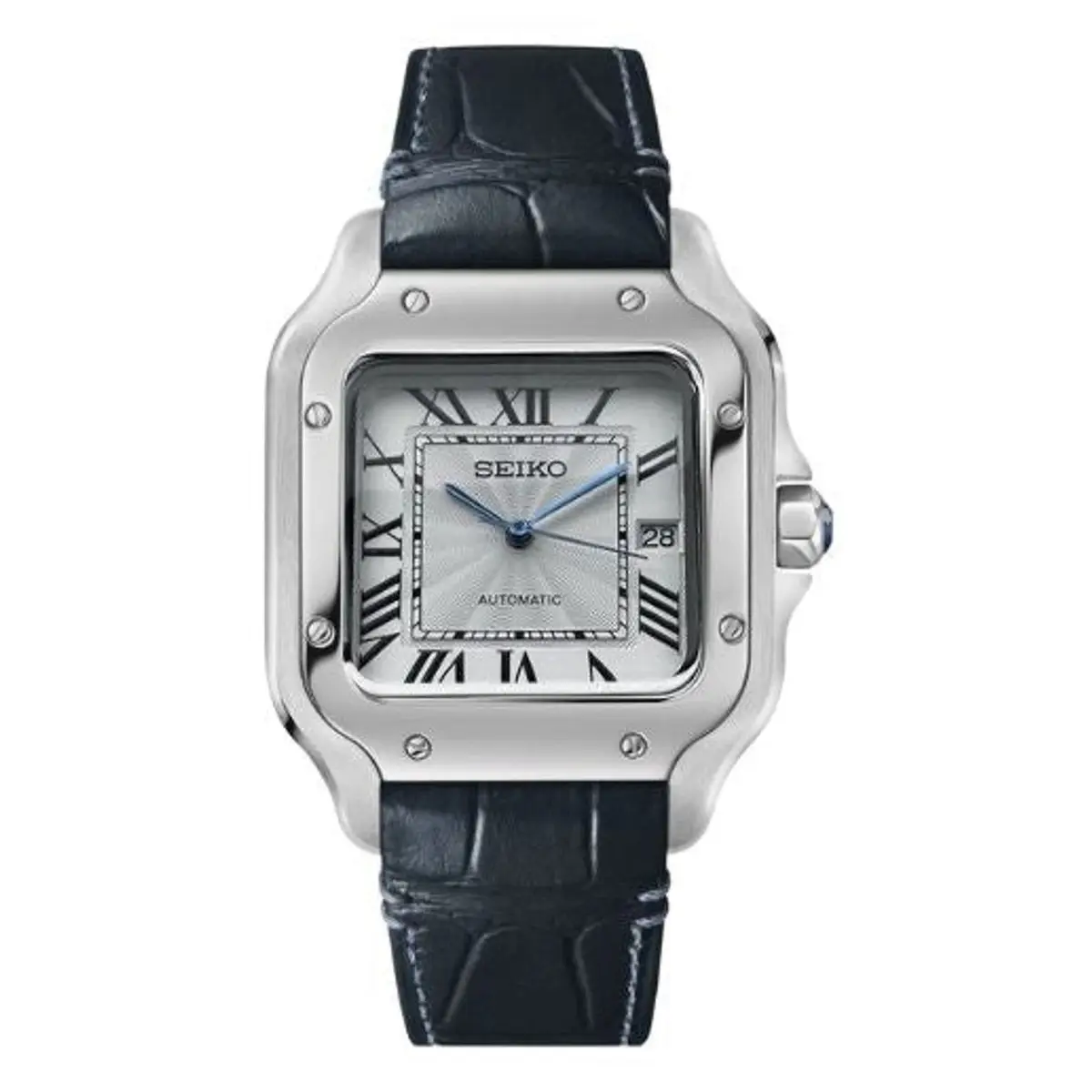 Seiko Mod Uhr SEIKTOS MOD – (schwarzes Lederarmband) – MedoMods