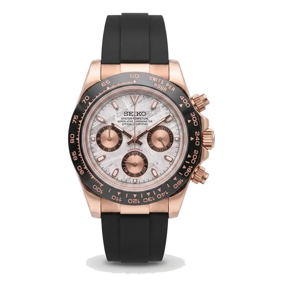 TONA MOD | SCHWARZ Meteorit RoseGold – 40 mm