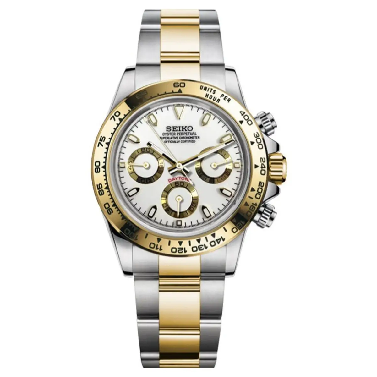 Seiko Mod Uhr TONA MOD – GOLD & WEISS – MedoMods