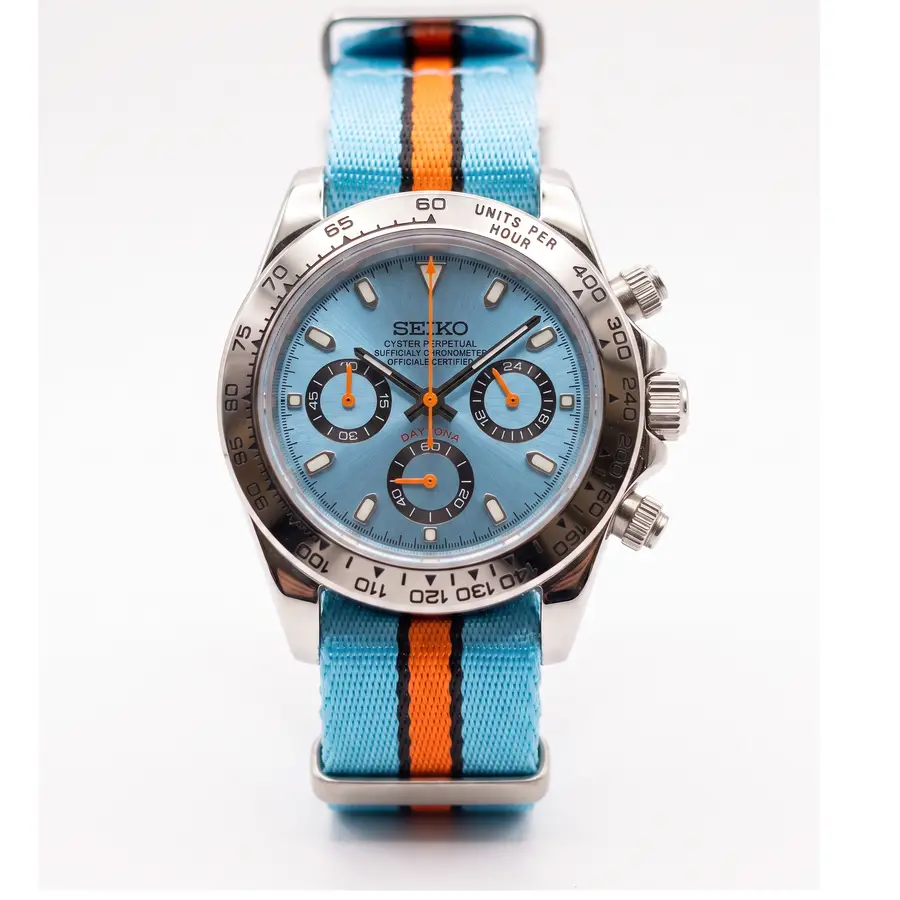 TONA MOD | Eisblau – Gulf-NATO-Armband – 40 mm
