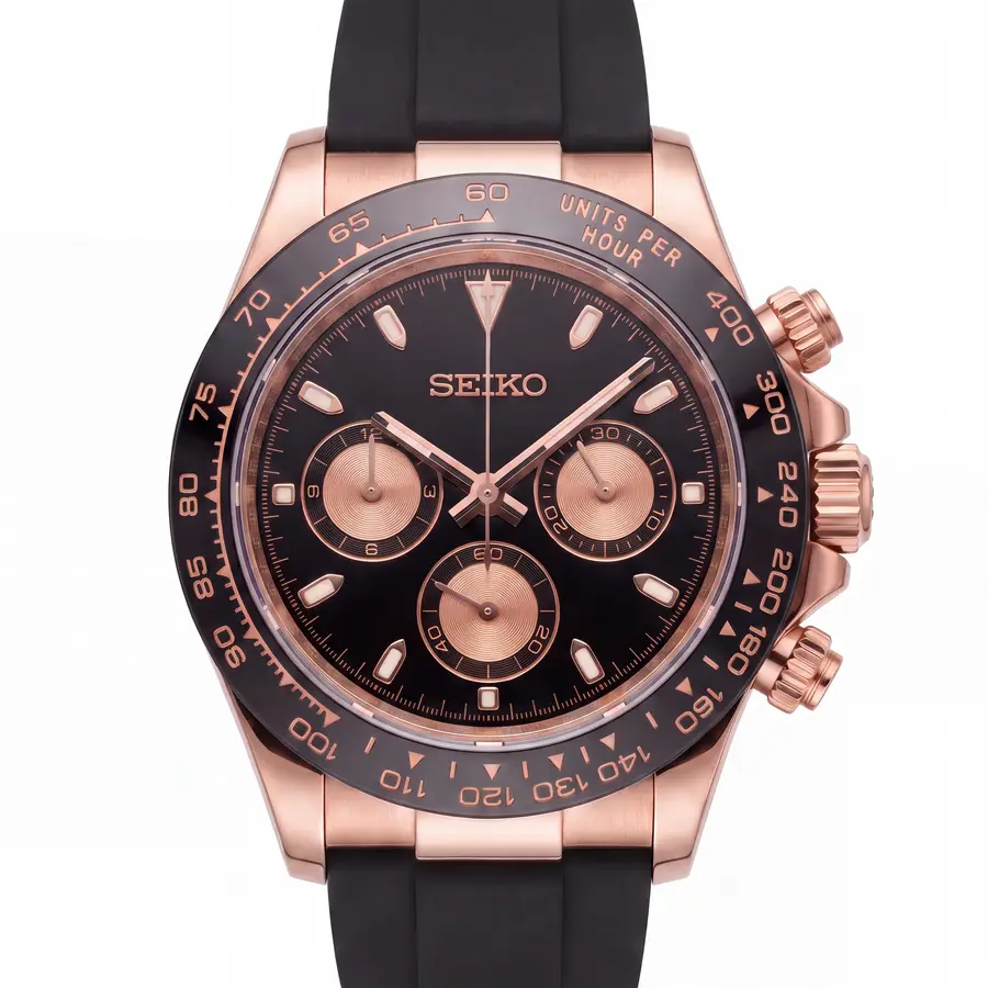 TONA MOD | Roségold Schwarz – 40 mm