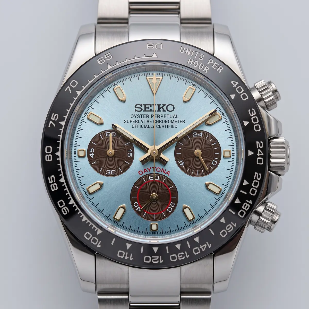 Seiko Mod Uhr TONA MOD – SKY STRIKER – Zifferblatt Nahaufnahme – MedoMods