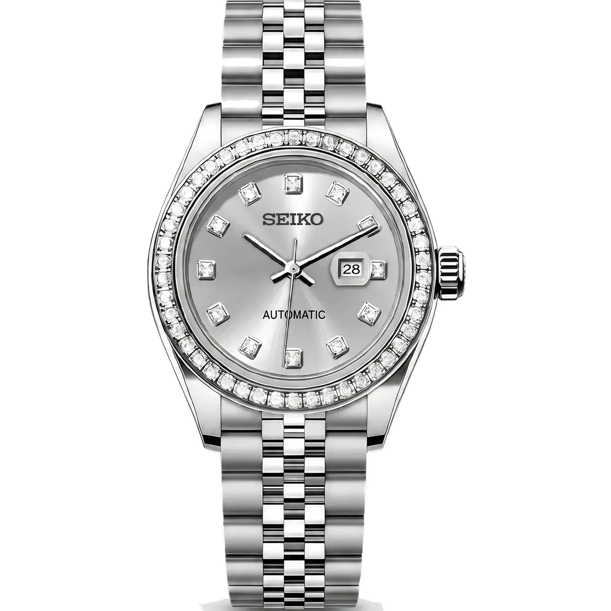 Seiko Mod Uhr DIAMANT-SILBER FÜR DAMEN – MedoMods