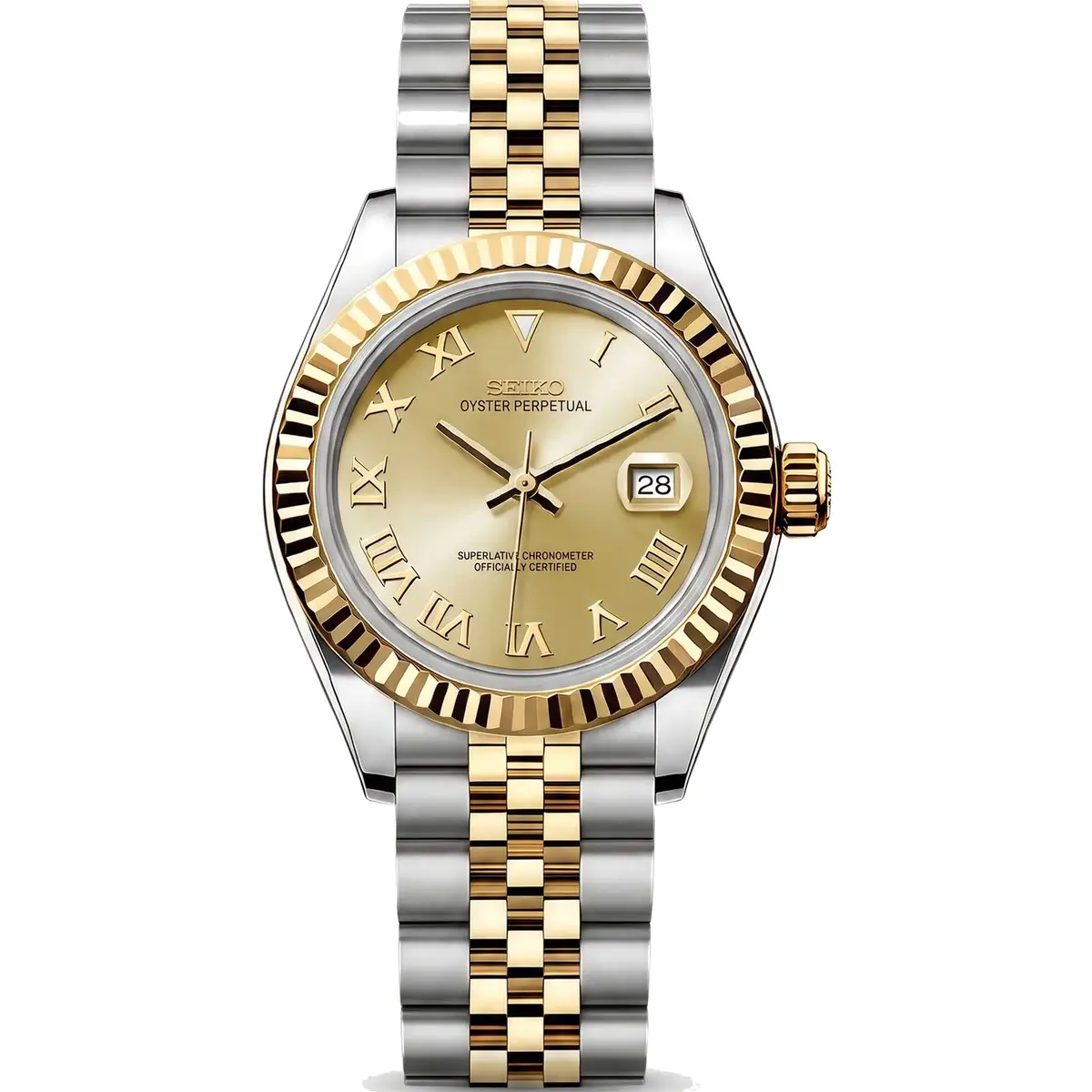 Seiko Mod Uhr DAMEN TWO-TONE GOLD β MedoMods