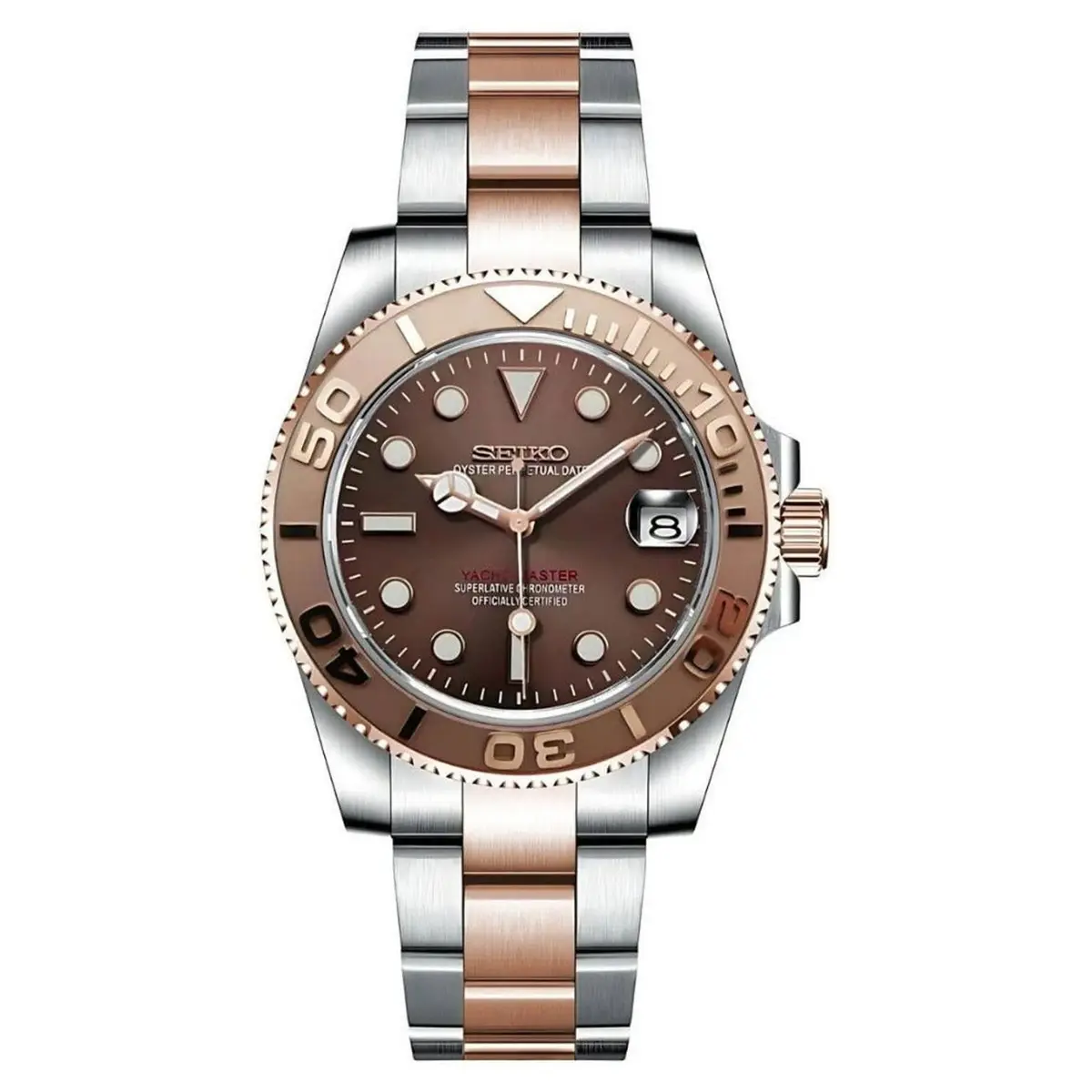 Seiko Mod Uhr YACHT MOD – TWO-TONE ROSE – MedoMods